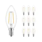 Opakowanie 10x Philips Corepro LED Świeca E14 Włókno Przezroczysty 2W 250lm – 827 – Bardzo Ciepła Biel | Zamienne 25W