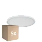 Opakowanie 5x D'Lite Lampa sufitowa Luma Valkoinen 22W 2000lm - 827 Bardzo Ciepła Biel | IP44 - 42cm